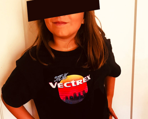 Steve Vectrex «Dark Neon City» T-Shirt Woman / Kids